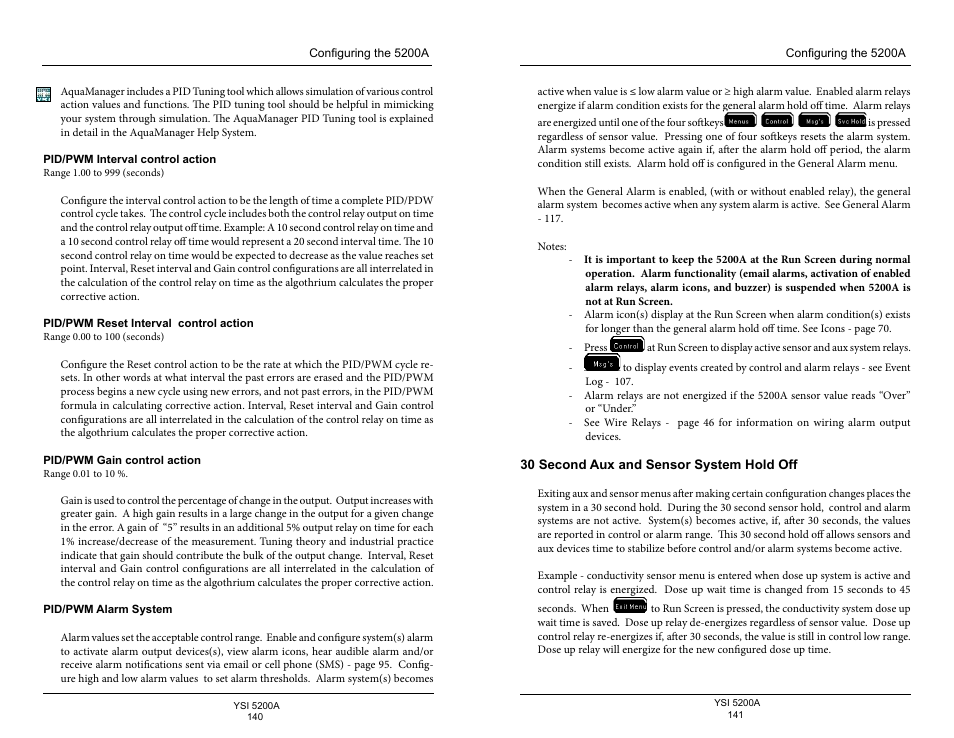 E 140), r, E 140) a, E 140). th | YSI 5200A User Manual | Page 71 / 128