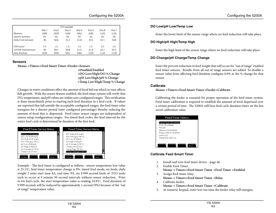 Sensors, Calibrate | YSI 5200A User Manual | Page 82 / 128