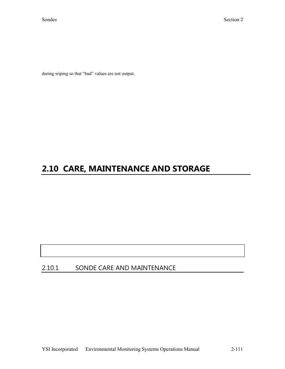10 care, maintenance and storage | YSI 600LS - User Manual User Manual | Page 117 / 379