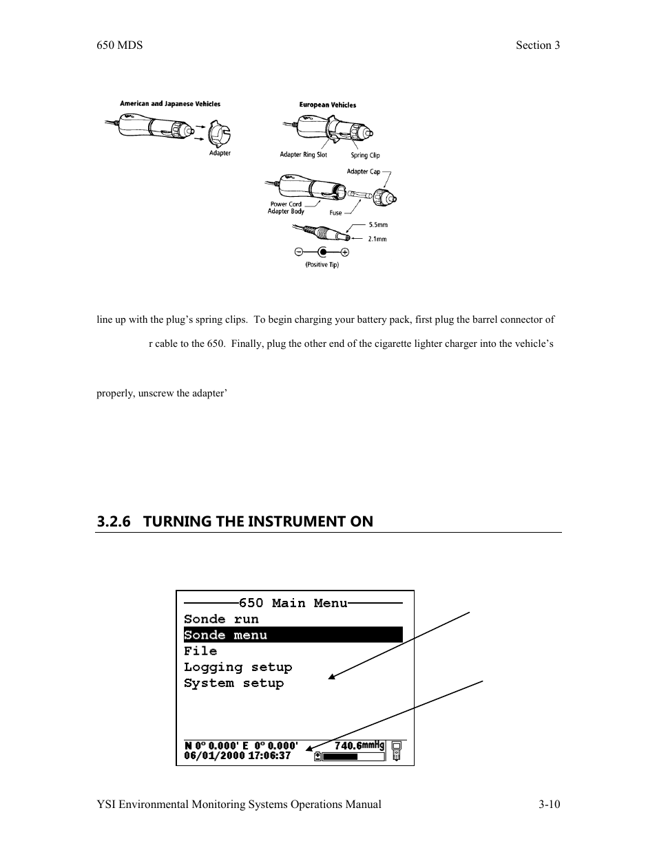 6 turning the instrument on | YSI 600LS - User Manual User Manual | Page 140 / 379
