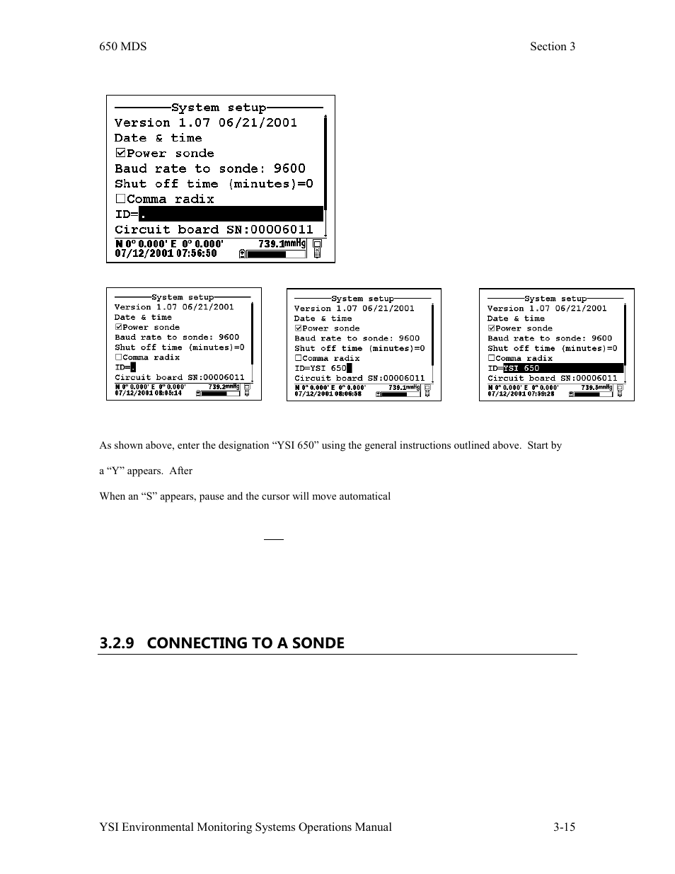 9 connecting to a sonde | YSI 600LS - User Manual User Manual | Page 145 / 379