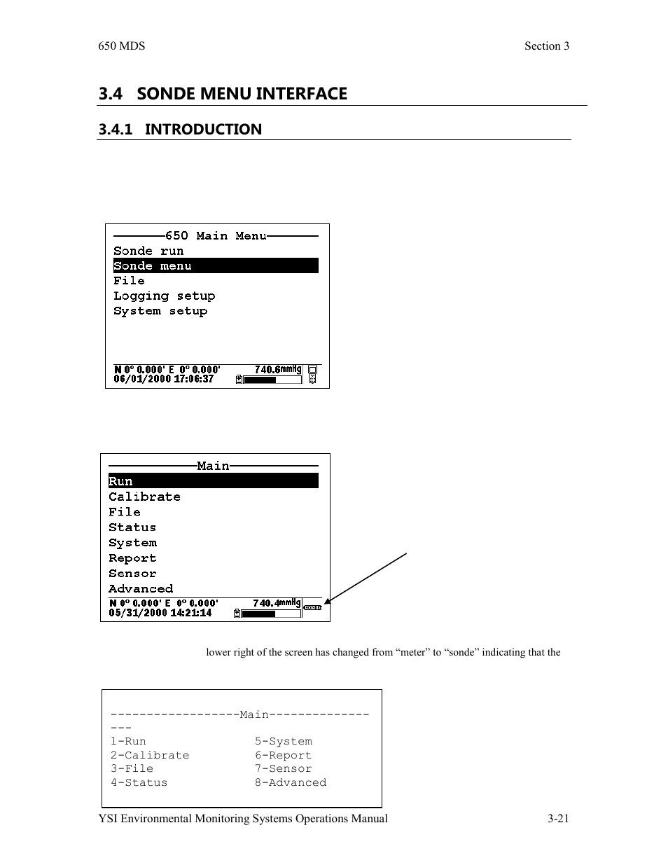 4 sonde menu interface, 1 introduction | YSI 600LS - User Manual User Manual | Page 151 / 379