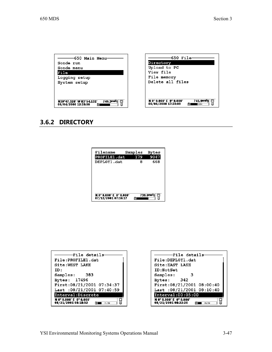 2 directory | YSI 600LS - User Manual User Manual | Page 177 / 379