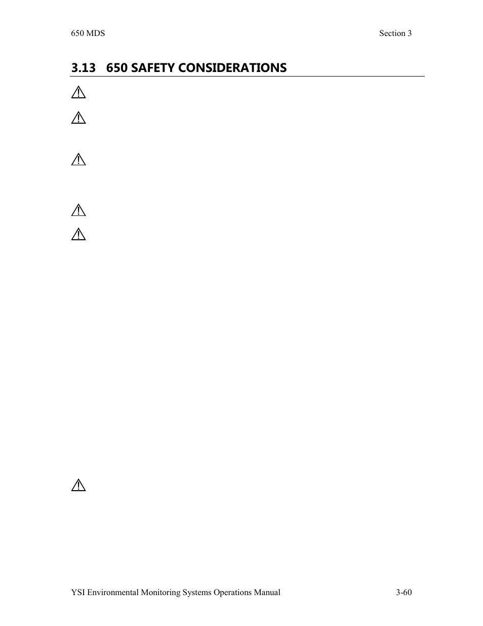 6113 rechargeable battery pack safety information | YSI 600LS - User Manual User Manual | Page 190 / 379