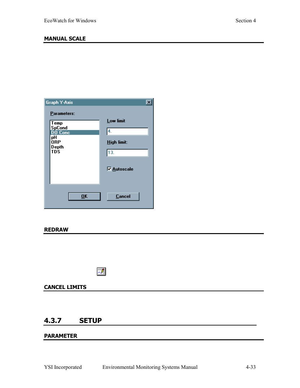 7 setup | YSI 600LS - User Manual User Manual | Page 229 / 379
