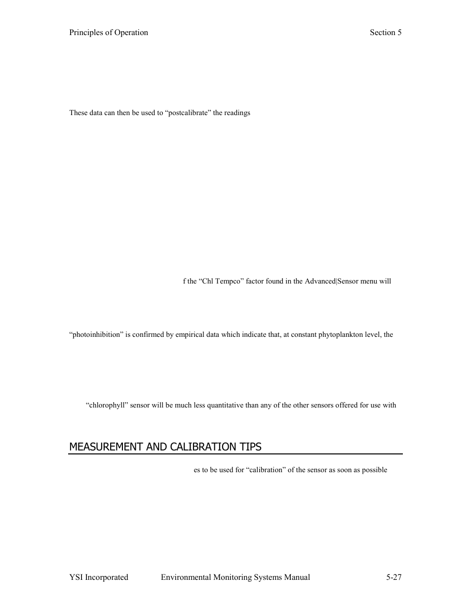 Measurement and calibration tips | YSI 600LS - User Manual User Manual | Page 265 / 379