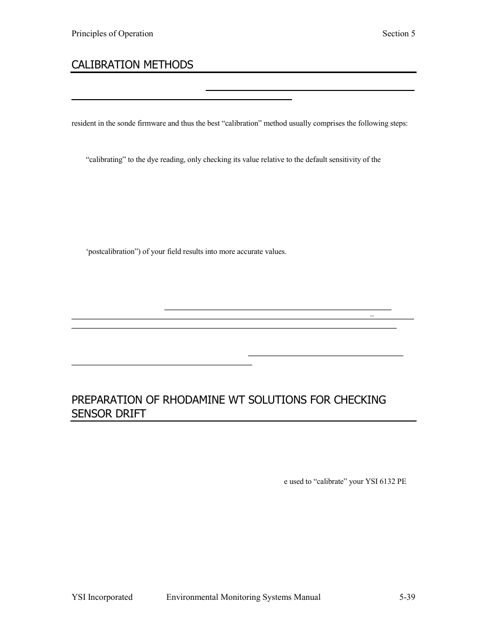 Calibration methods | YSI 600LS - User Manual User Manual | Page 277 / 379