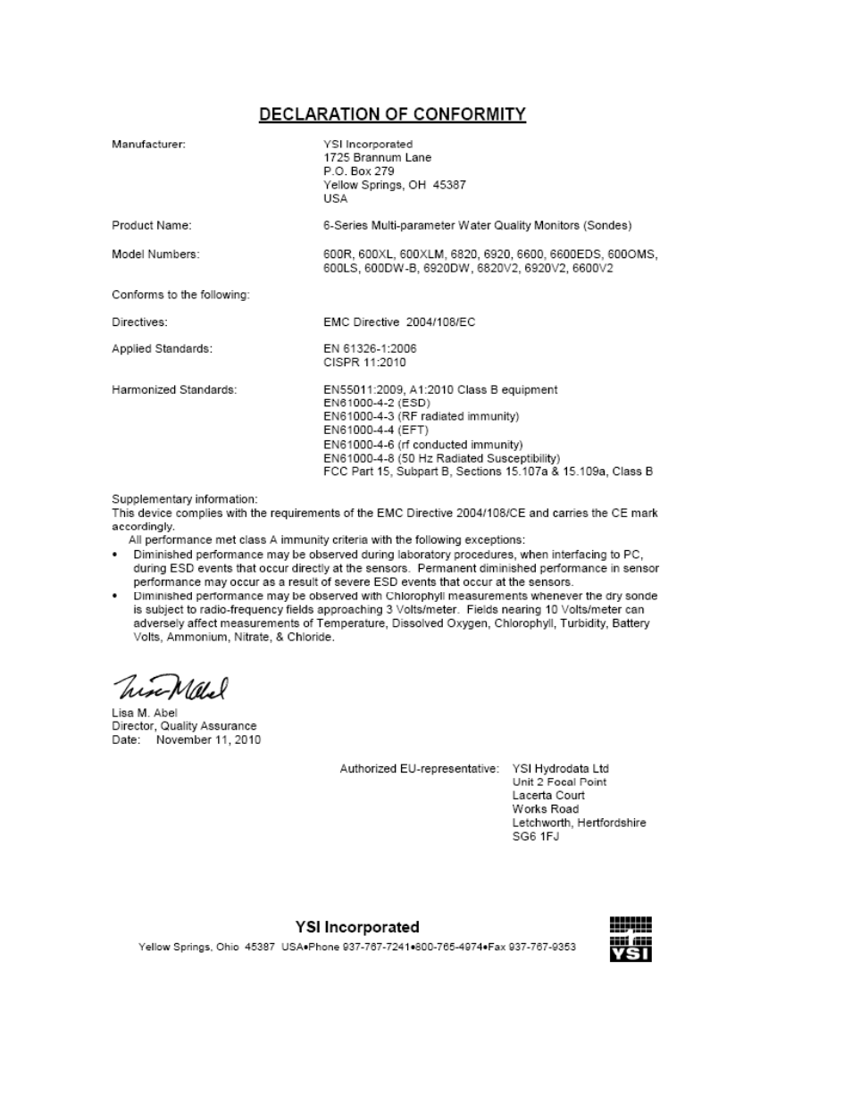 YSI 600LS - User Manual User Manual | Page 327 / 379