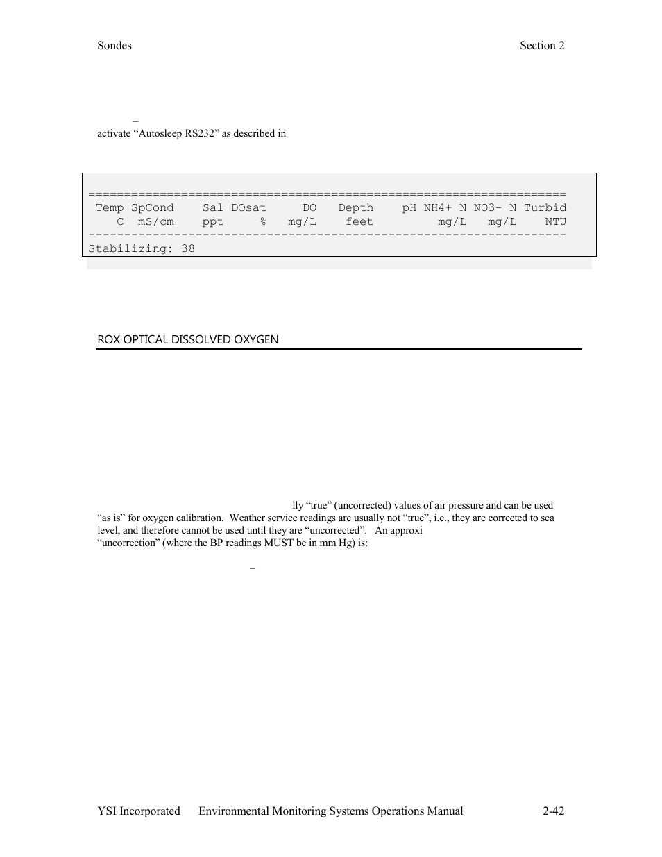 YSI 600LS - User Manual User Manual | Page 48 / 379