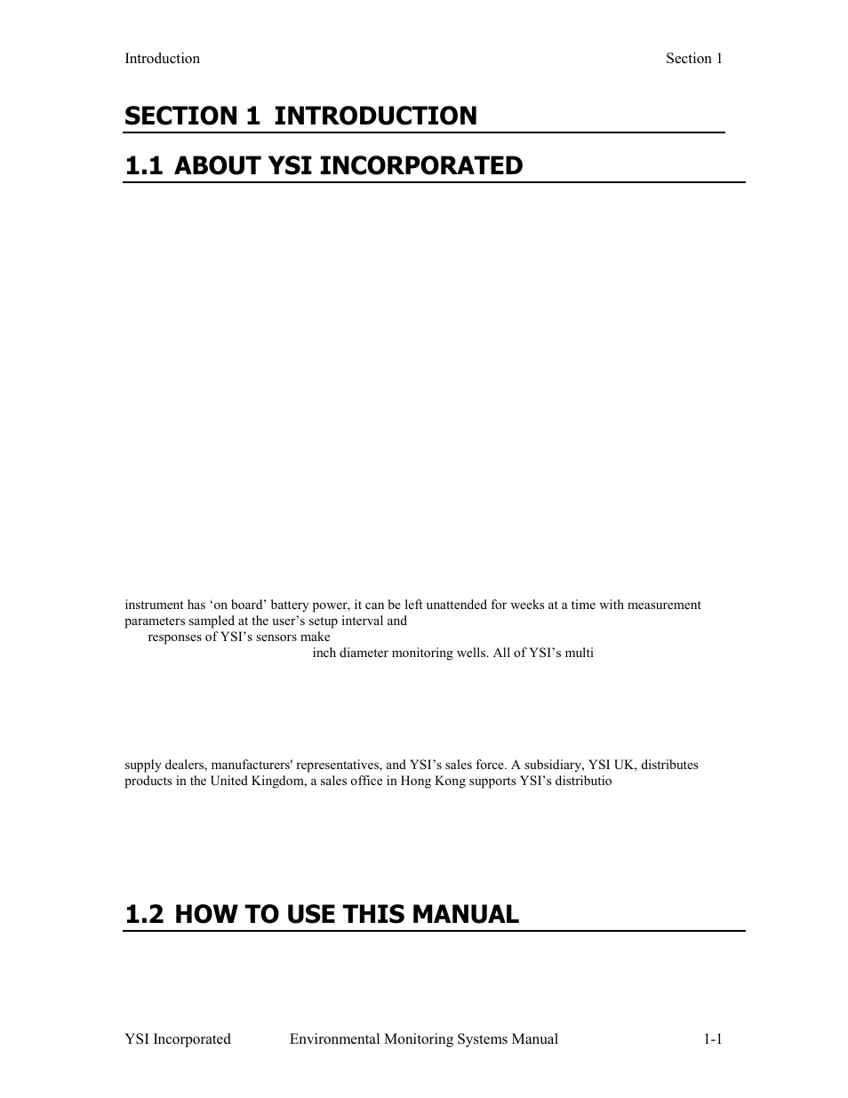 Intro, 1 about ysi incorporated, 2 how to use this manual | YSI 600LS - User Manual User Manual | Page 5 / 379