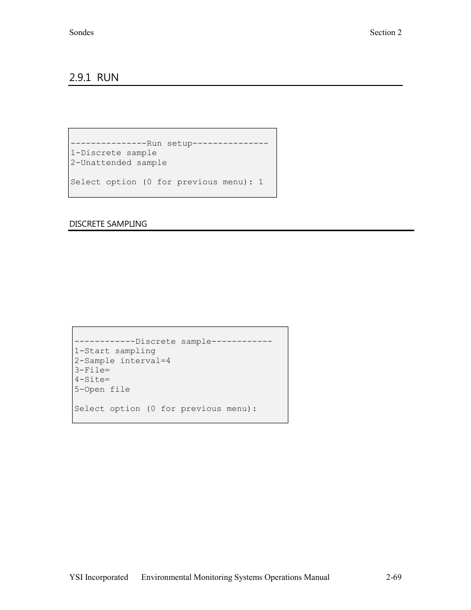 1 run | YSI 600LS - User Manual User Manual | Page 75 / 379