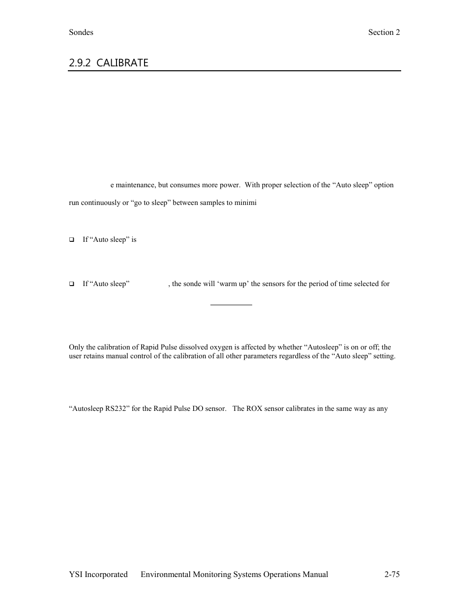 2 calibrate | YSI 600LS - User Manual User Manual | Page 81 / 379