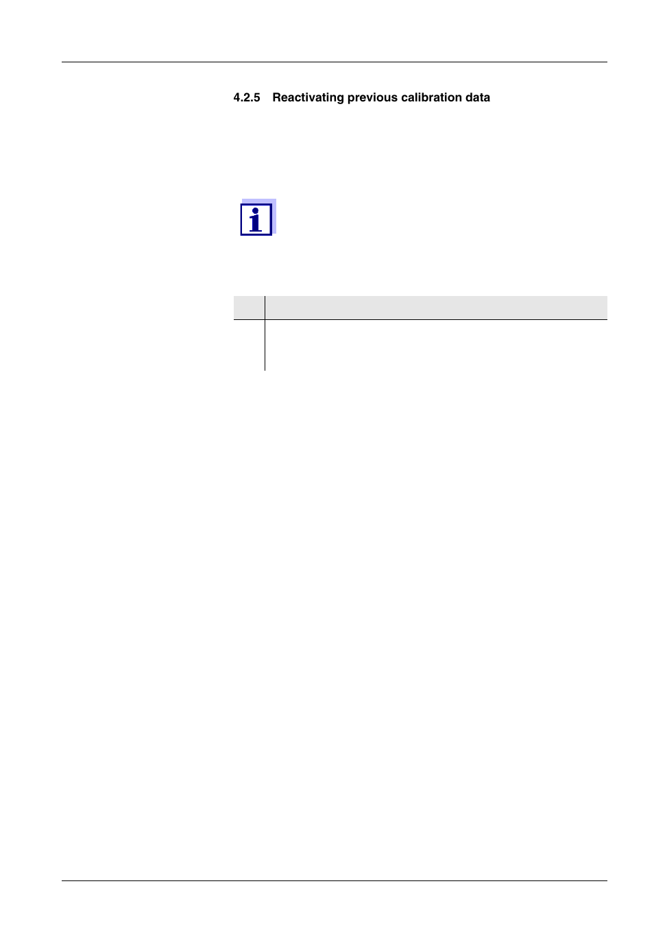 5 reactivating previous calibration data, Reactivating previous calibration data | YSI IQ SensorNet FDO Sensor User Manual | Page 25 / 48