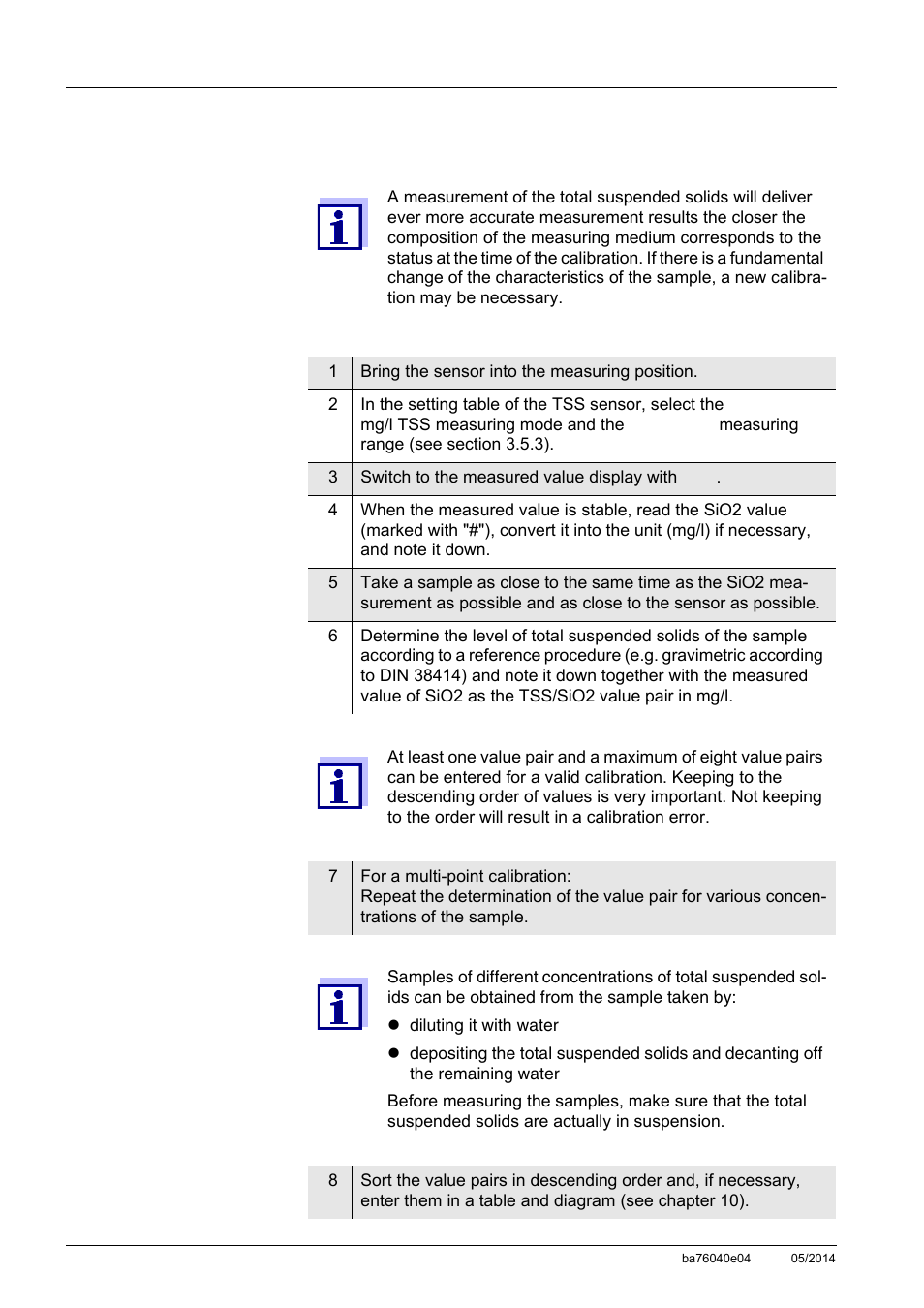 YSI IQ SensorNet ViSolid Sensor 700 IQ User Manual | Page 36 / 60