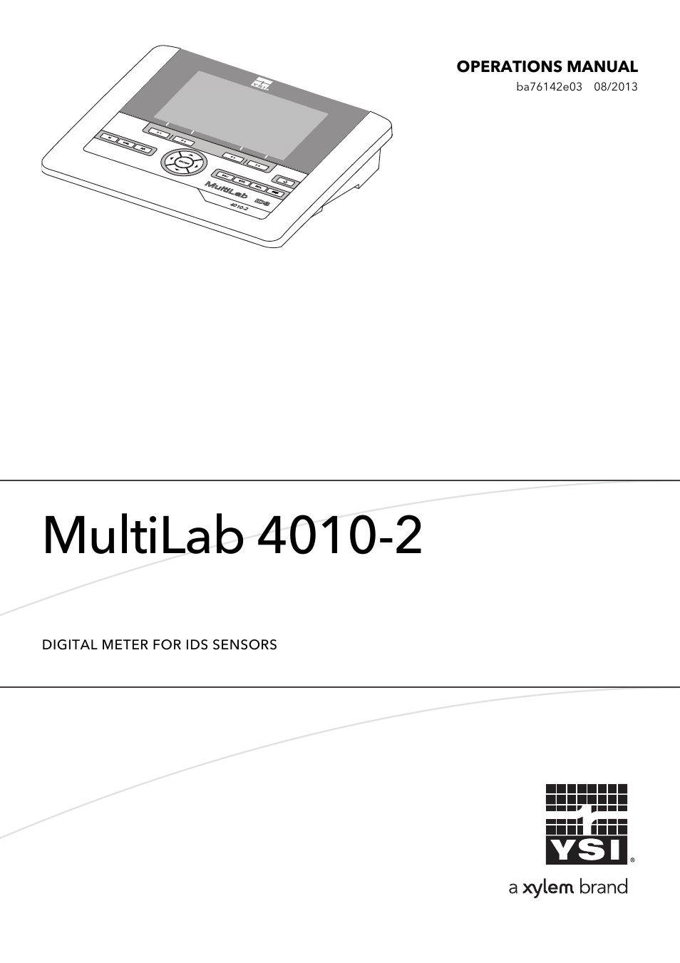 YSI MultiLab 4010-2 User Manual | 138 pages