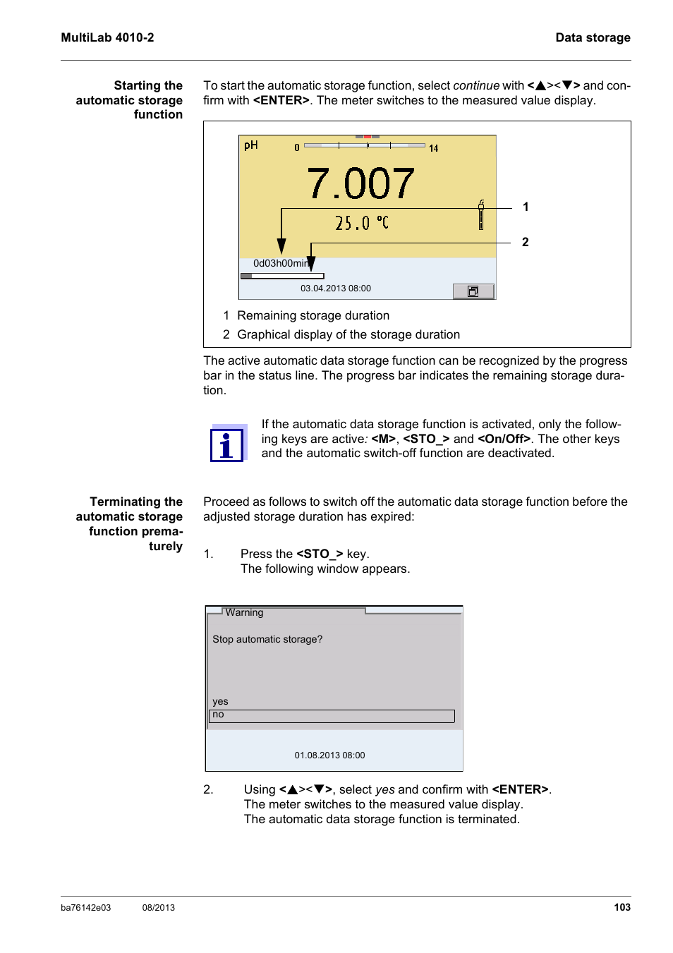 YSI MultiLab 4010-2 User Manual | Page 103 / 138