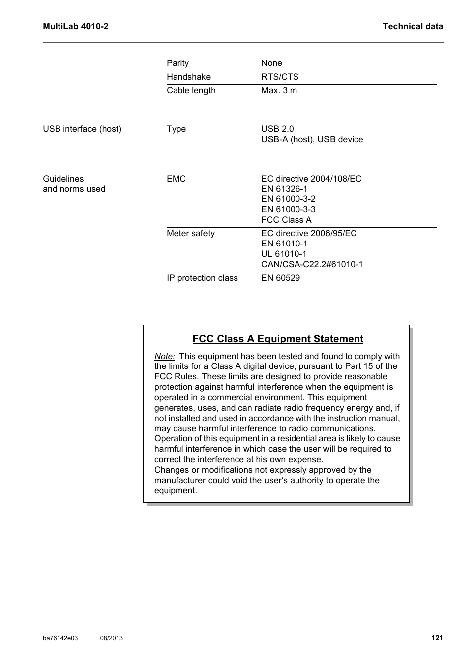 YSI MultiLab 4010-2 User Manual | Page 121 / 138