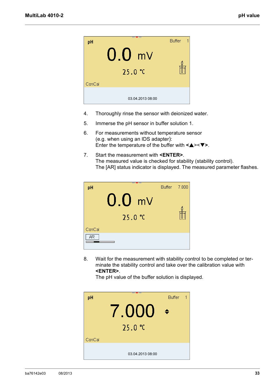 YSI MultiLab 4010-2 User Manual | Page 33 / 138