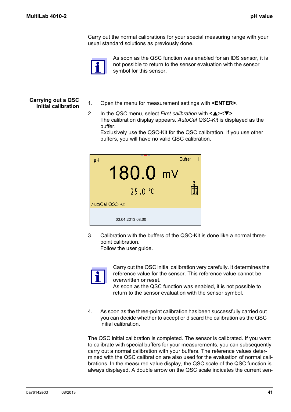 YSI MultiLab 4010-2 User Manual | Page 41 / 138