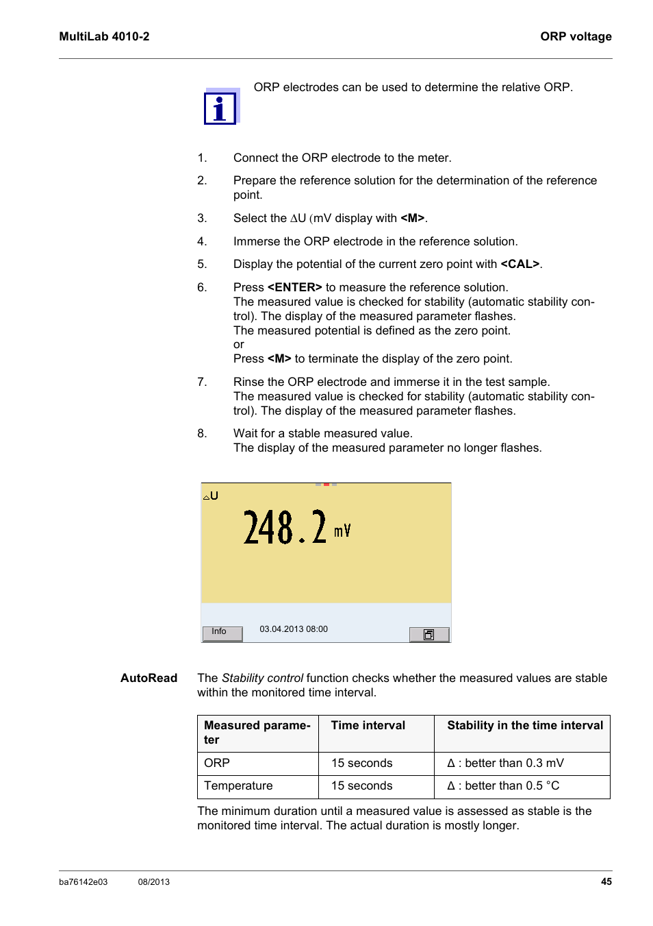 YSI MultiLab 4010-2 User Manual | Page 45 / 138
