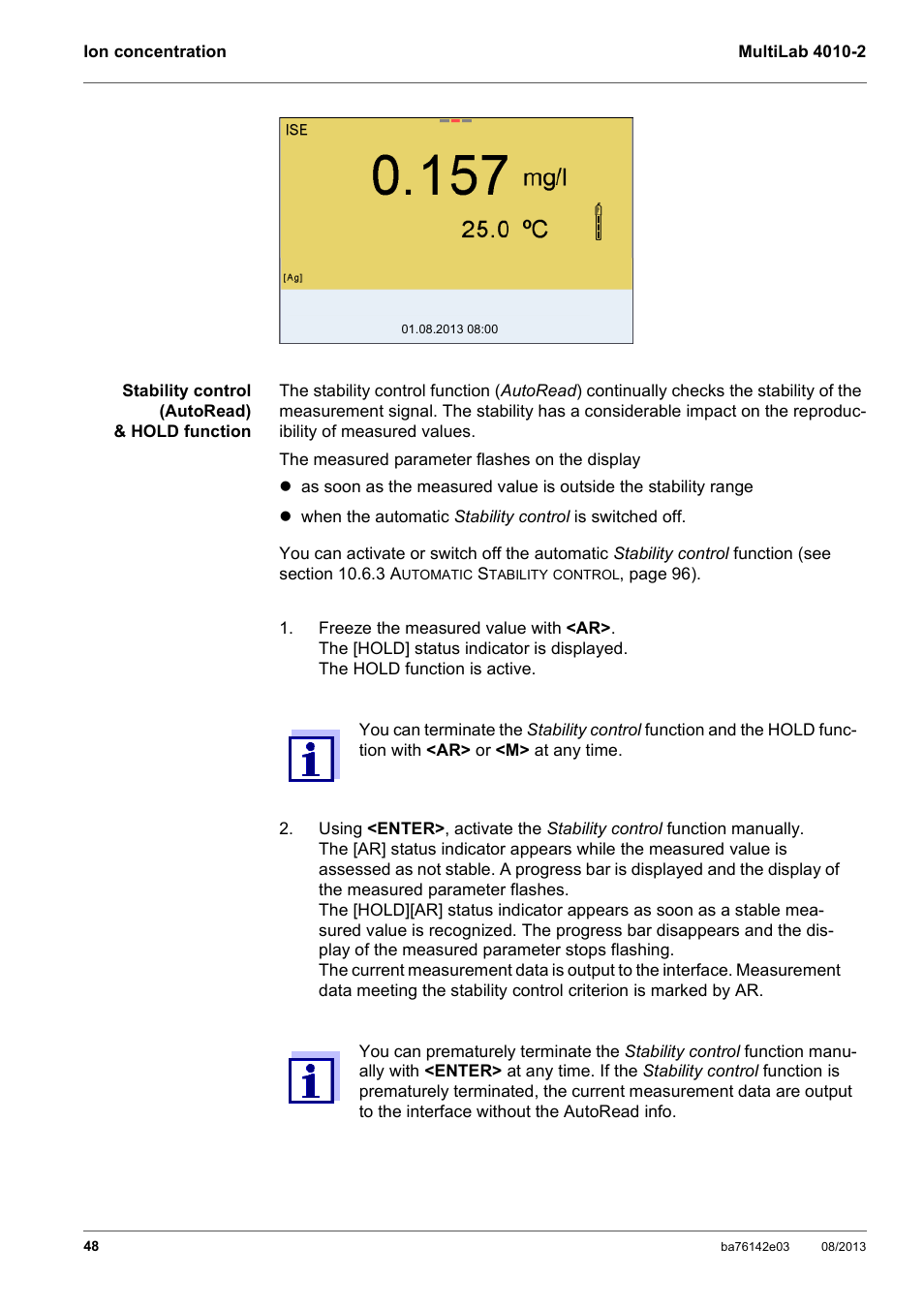 YSI MultiLab 4010-2 User Manual | Page 48 / 138