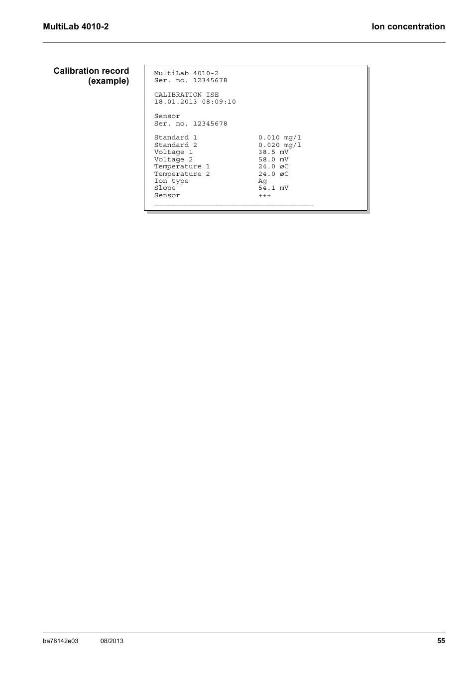 YSI MultiLab 4010-2 User Manual | Page 55 / 138