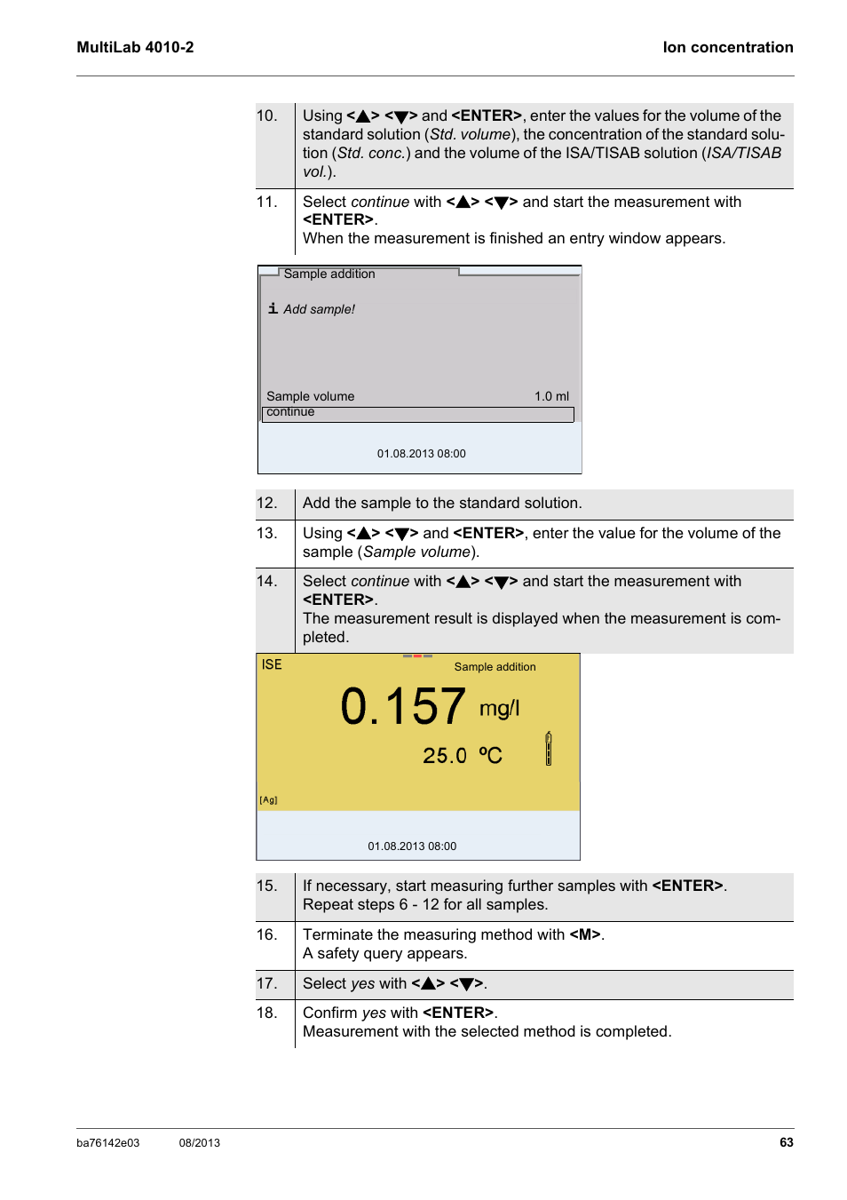 YSI MultiLab 4010-2 User Manual | Page 63 / 138