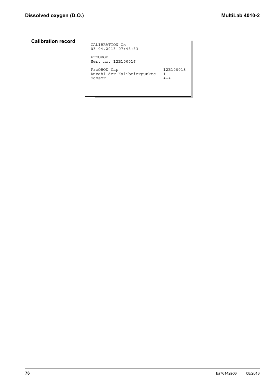 YSI MultiLab 4010-2 User Manual | Page 76 / 138