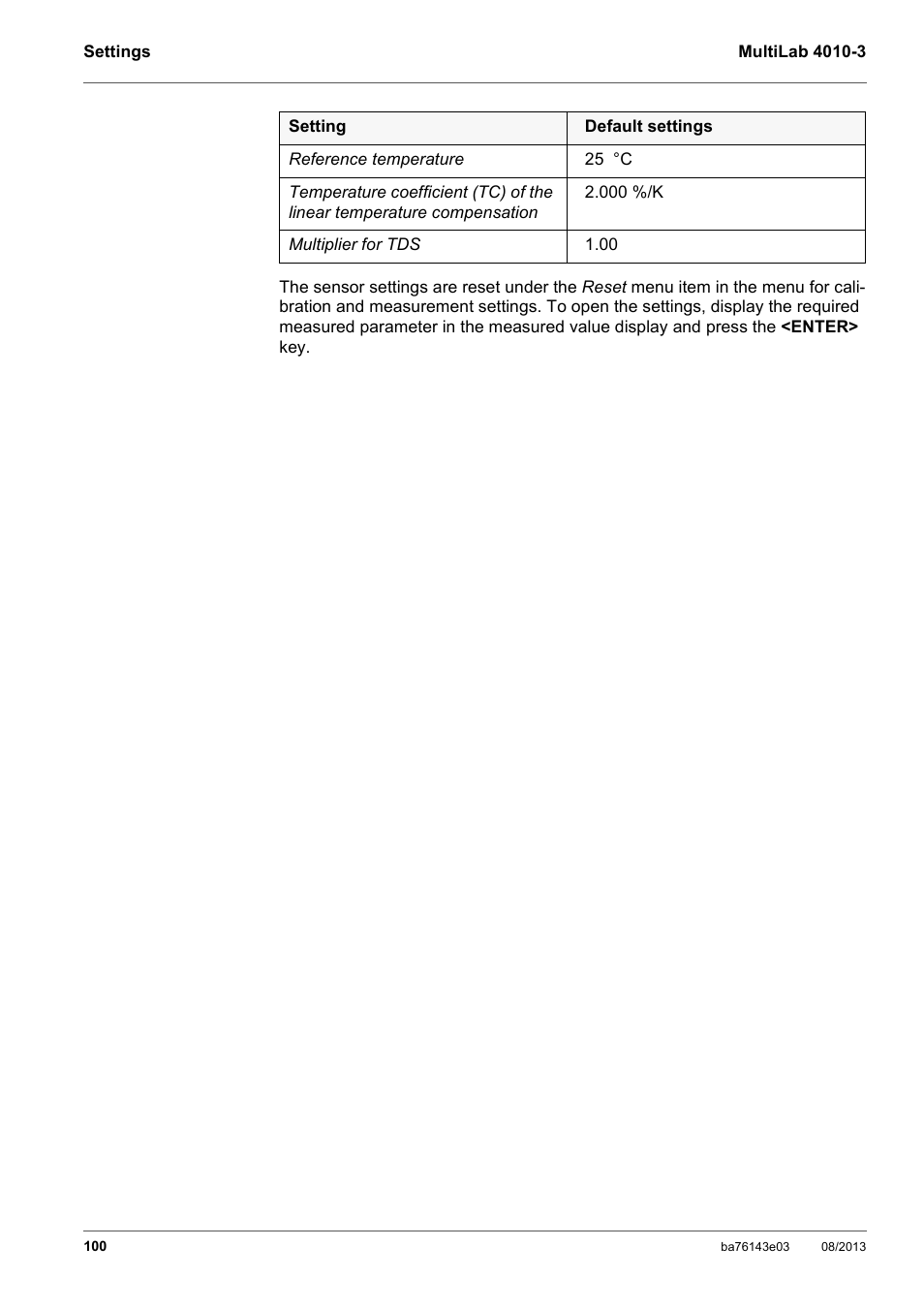 YSI MultiLab 4010-3 User Manual | Page 100 / 140