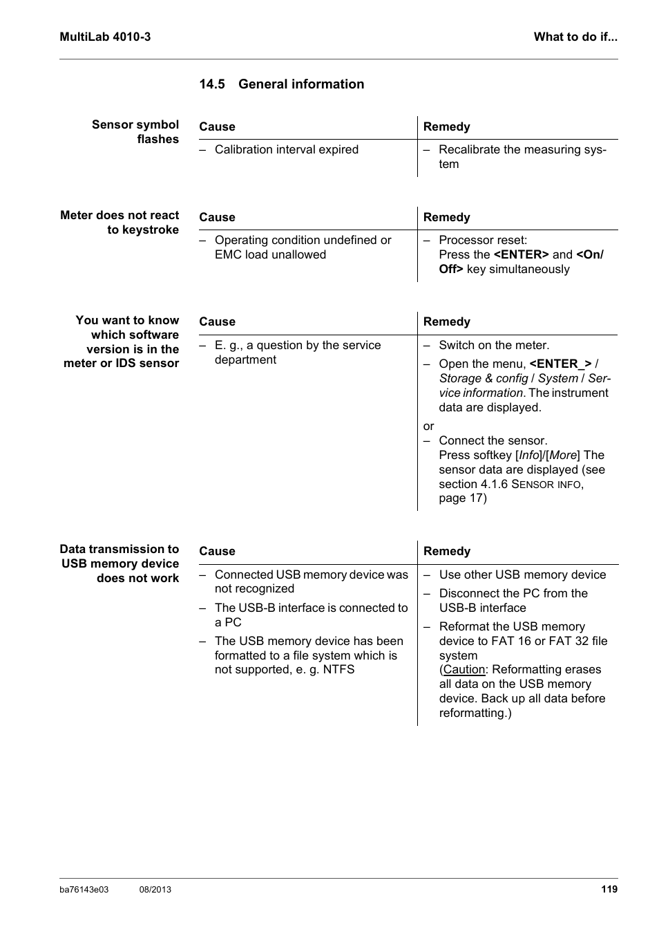 5 general information | YSI MultiLab 4010-3 User Manual | Page 119 / 140