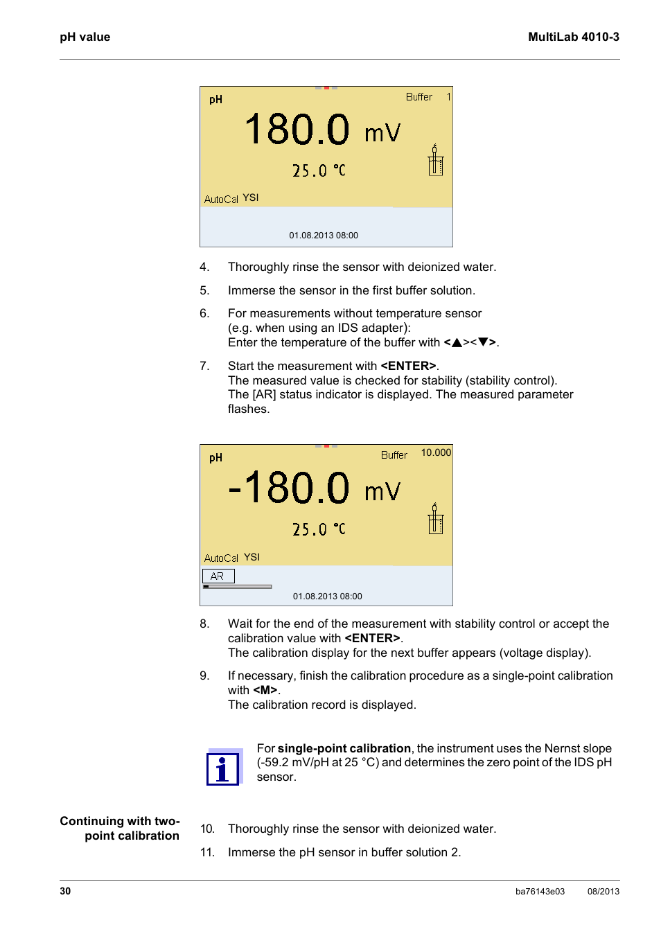 YSI MultiLab 4010-3 User Manual | Page 30 / 140