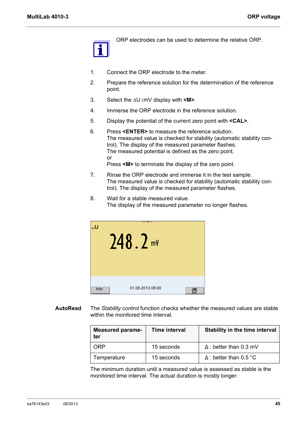 YSI MultiLab 4010-3 User Manual | Page 45 / 140