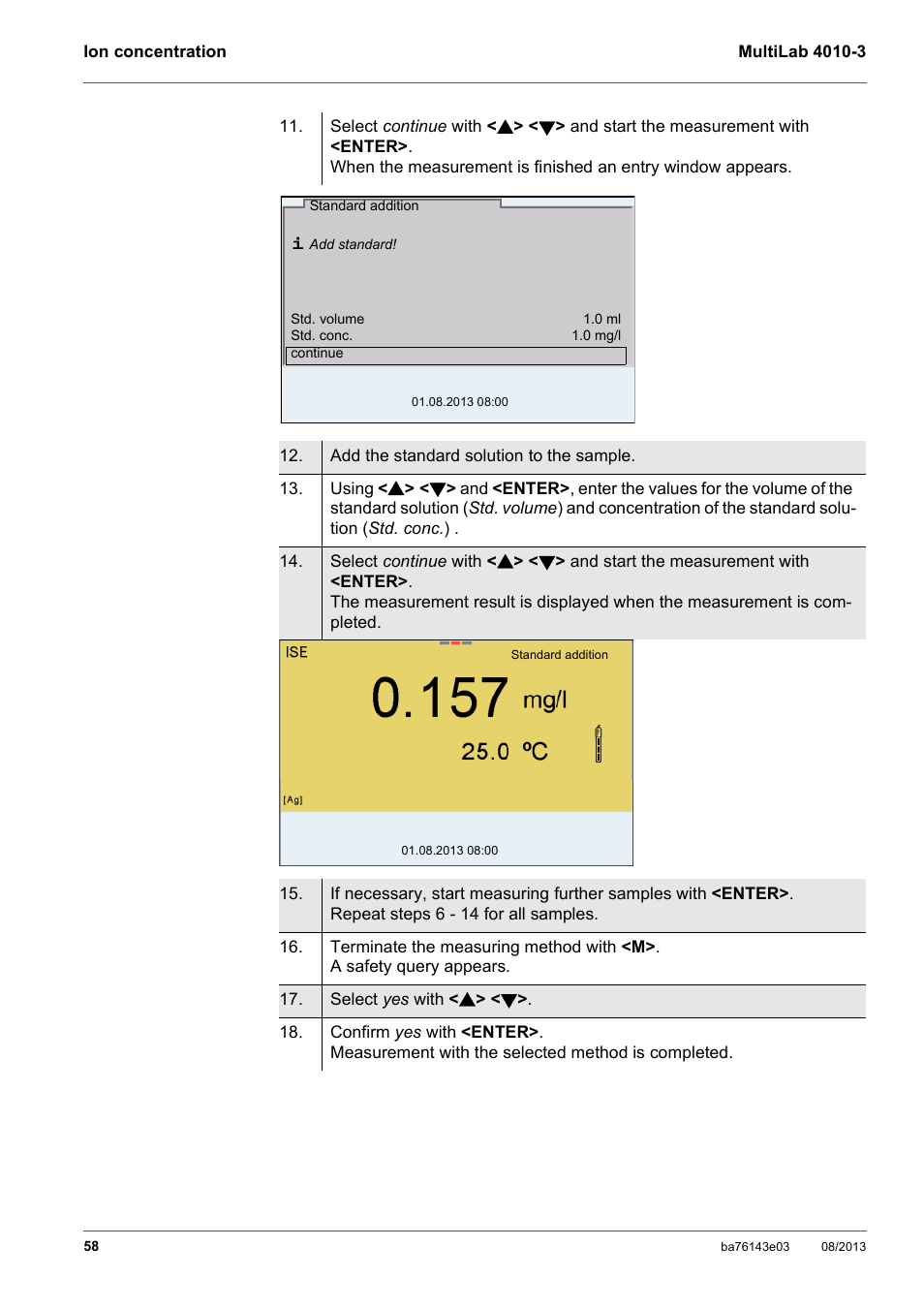 YSI MultiLab 4010-3 User Manual | Page 58 / 140