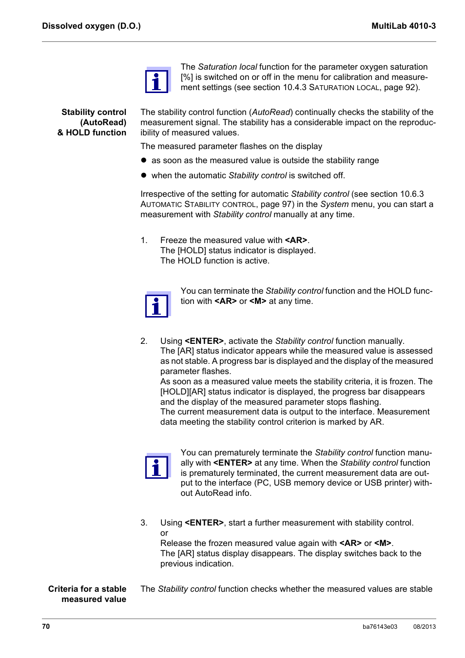 YSI MultiLab 4010-3 User Manual | Page 70 / 140