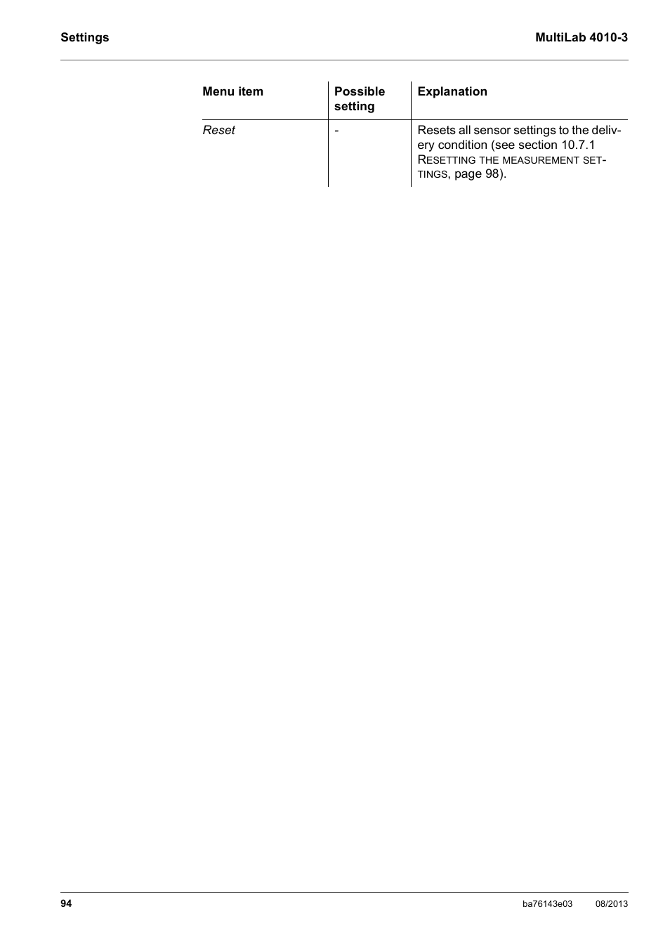 YSI MultiLab 4010-3 User Manual | Page 94 / 140