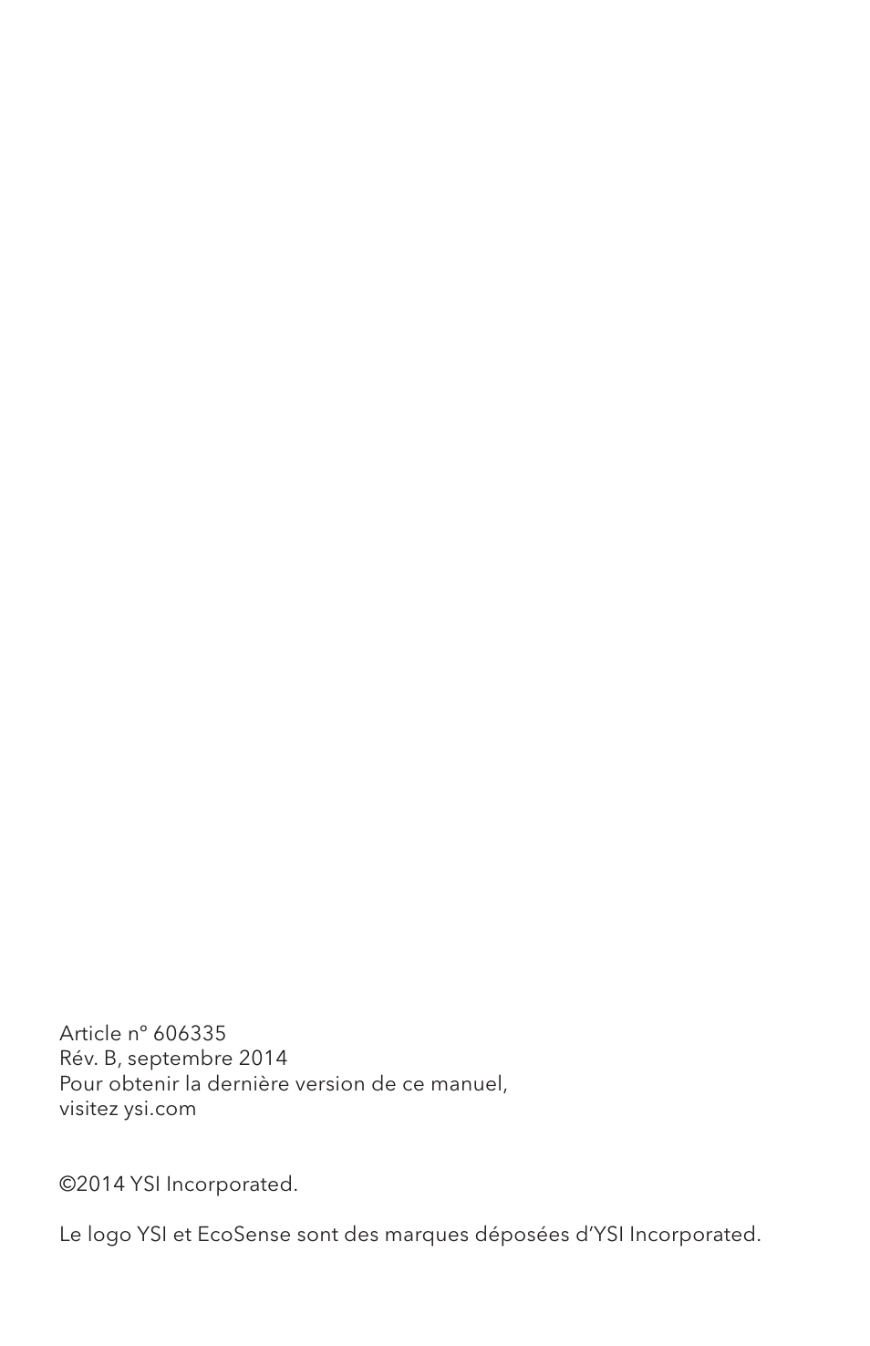 YSI ODO200 User Manual | Page 26 / 96