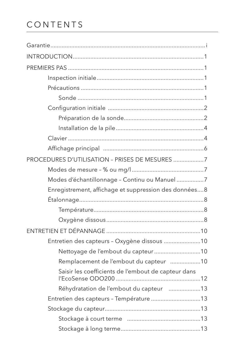 YSI ODO200 User Manual | Page 27 / 96