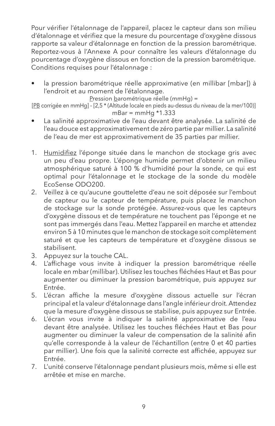 YSI ODO200 User Manual | Page 39 / 96
