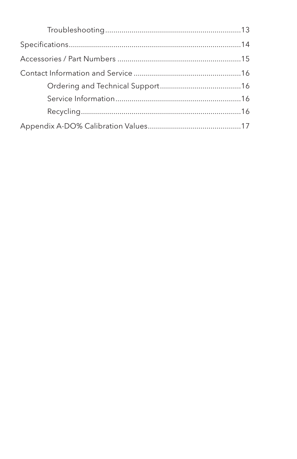 YSI ODO200 User Manual | Page 4 / 96