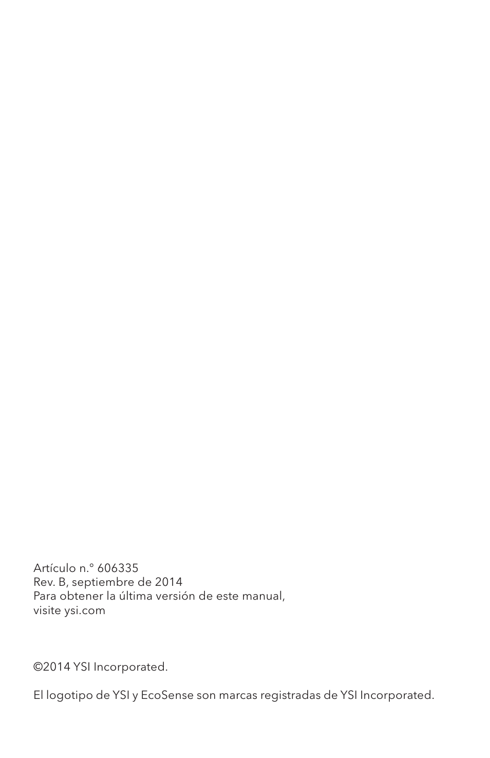 YSI ODO200 User Manual | Page 50 / 96