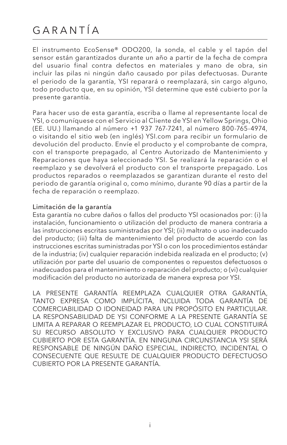YSI ODO200 User Manual | Page 53 / 96