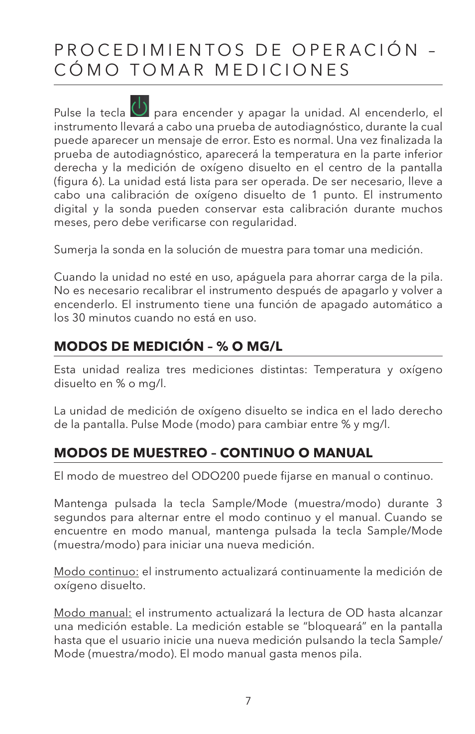 YSI ODO200 User Manual | Page 60 / 96