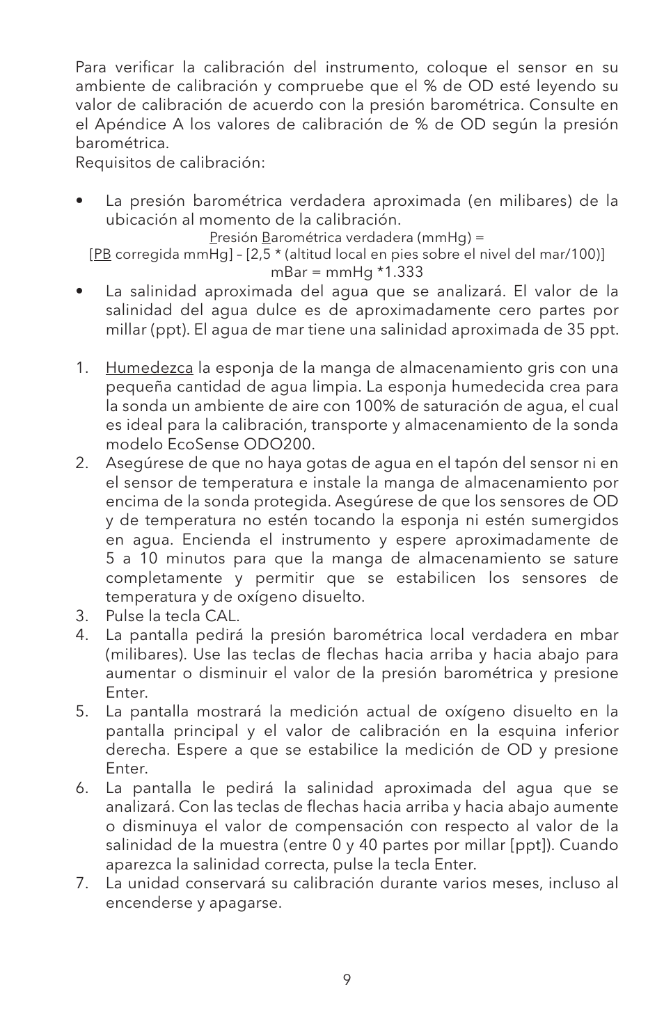 YSI ODO200 User Manual | Page 62 / 96