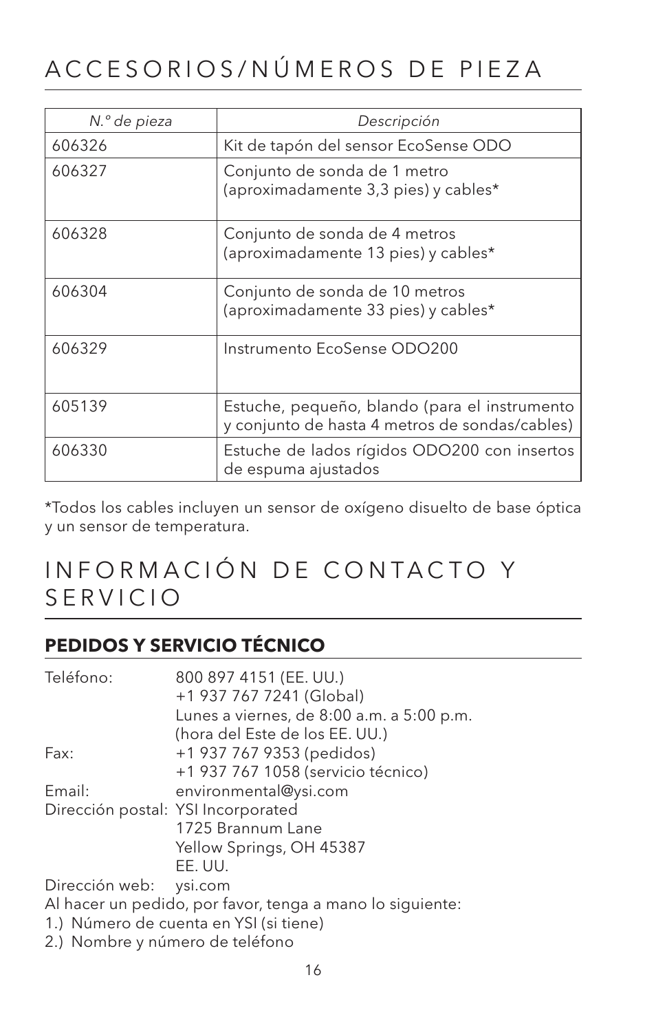YSI ODO200 User Manual | Page 69 / 96