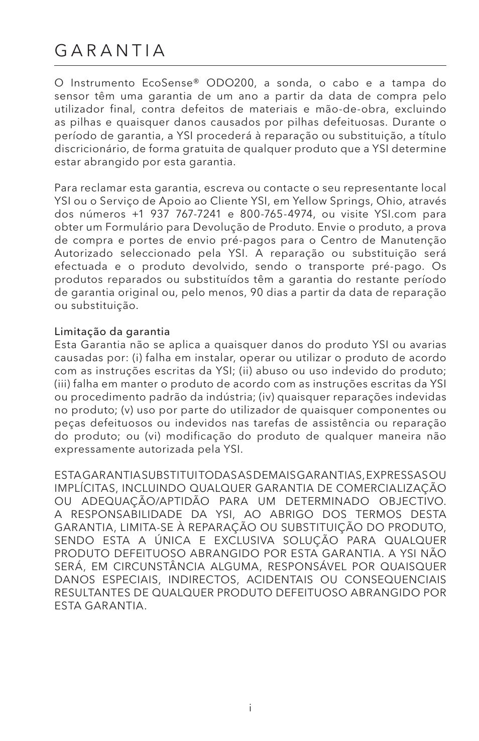 YSI ODO200 User Manual | Page 76 / 96