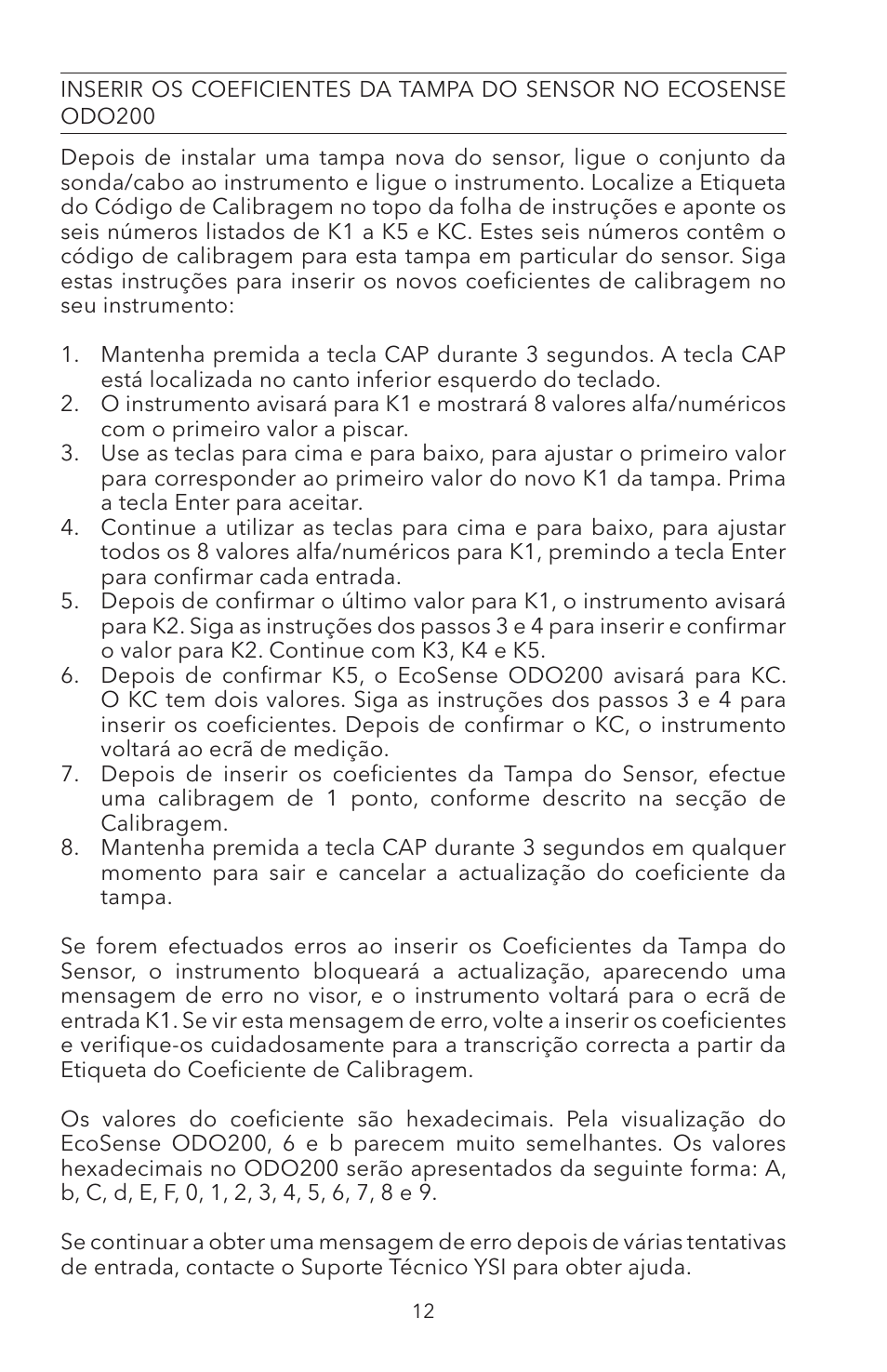YSI ODO200 User Manual | Page 89 / 96
