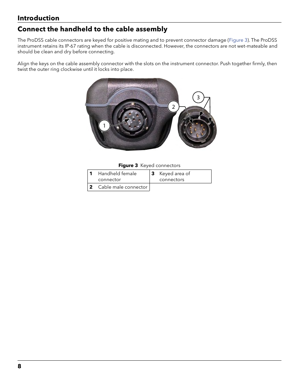 Connect the handheld to the cable assembly | YSI ProDSS User Manual | Page 10 / 90