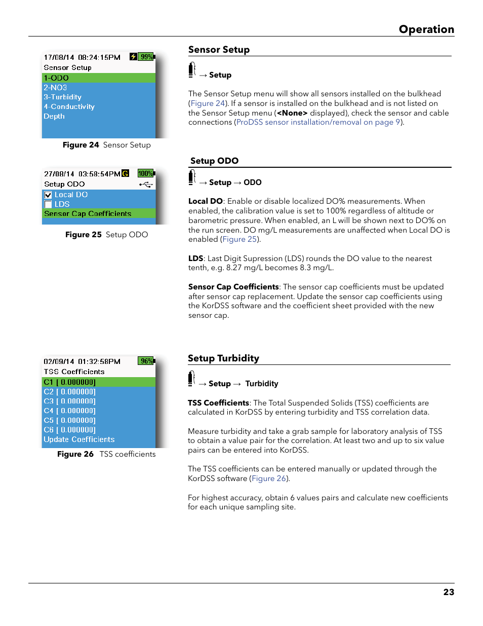 Operation | YSI ProDSS User Manual | Page 25 / 90