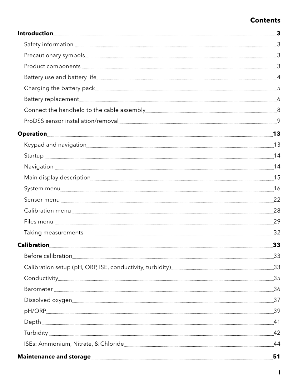 YSI ProDSS User Manual | Page 3 / 90