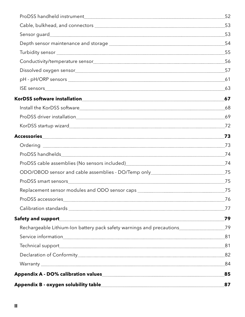 YSI ProDSS User Manual | Page 4 / 90